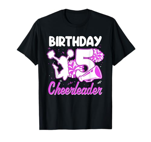Cheerleader-Mädchen zum 5. Geburtstag, Cheerleader, 5 Jahre alt T-Shirt Cheerleader-Mädchen zum 5. Geburtstag, Cheerleader, 5 Jahre alt T-Shirt von 5 Years Old Birthday Girl Gift For Cheerleader