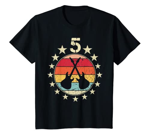 Kinder Gitarre zum 5. Geburtstag, 5. Geburtstag, für Jungen, Mädchen T-Shirt Kinder Gitarre zum 5. Geburtstag, 5. Geburtstag, für Jungen, Mädchen T-Shirt von 5 Years Old Birthday Guitar Lovers