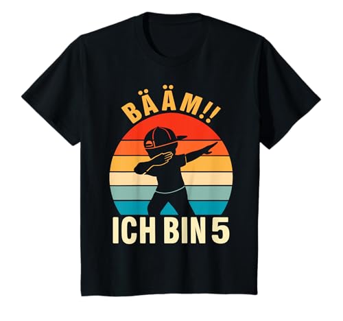 Dabbing 5 Years T-Shirt zum 5. Geburtstag für Jungen T-Shirt von 5. Geburtstag Dabbing Jungs Geschenk-Ideen