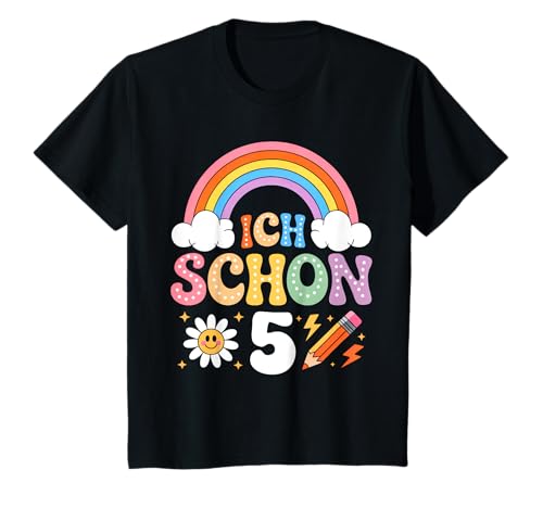 Kinder 5. Geburtstag Kindergeburtstag 5 Jahre Geburtstag Regenbogen T-Shirt von 5. Geburtstag Geschenke Kinder