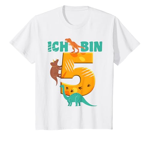 5 Geburtstag Junge Ich Bin 5 Jahre Jungen Dinosaurier Dino T-Shirt 5 Geburtstag Junge Ich Bin 5 Jahre Jungen Dinosaurier Dino T-Shirt von 5. Geburtstag Junge Dino Geburtstag Deko Oberteile