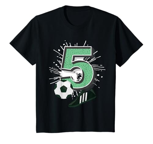 Fußball 5. Geburtstag Jungen 5 Jahre Kindergeburtstag Jungs T-Shirt von 5. Geburtstag Jungen Geschenk-Ideen