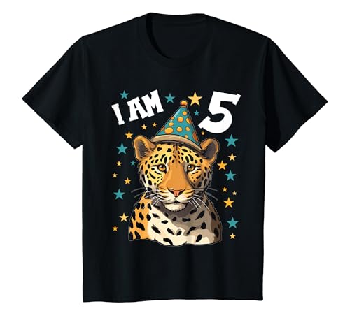 Kinder 5 Jahre alt Junge Mädchen Leoparde Leopard 5. Geburtstag T-Shirt Kinder 5 Jahre alt Junge Mädchen Leoparde Leopard 5. Geburtstag T-Shirt von 5. Geburtstag Leopard Junge Mädchen Leoparde Shop