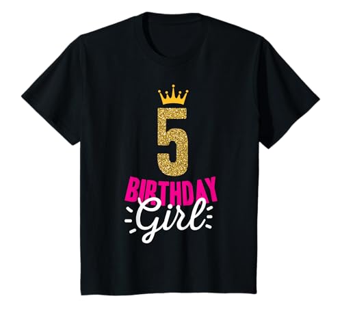5. Geburtstag Mädchen Birthday Girl Krone süßes Geschenk T-Shirt 5. Geburtstag Mädchen Birthday Girl Krone süßes Geschenk T-Shirt von 5. Geburtstag Mädchen Teenager Deko Geschenkideen