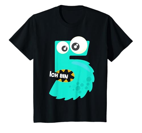 Monster sagt Ich bin 5 – Geburtstagszahl für Kids T-Shirt Monster sagt Ich bin 5 – Geburtstagszahl für Kids T-Shirt von Knirps & Zahl – Lustige Kinder-Charaktere