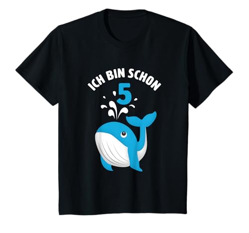 Kinder 5. Geburtstag 5 Jahre Wal Fisch Blauwal Orca Ozean Design T-Shirt Kinder 5. Geburtstag 5 Jahre Wal Fisch Blauwal Orca Ozean Design T-Shirt von 5. Geburtstag Wal Geschenkidee zum 5. Geburtstag