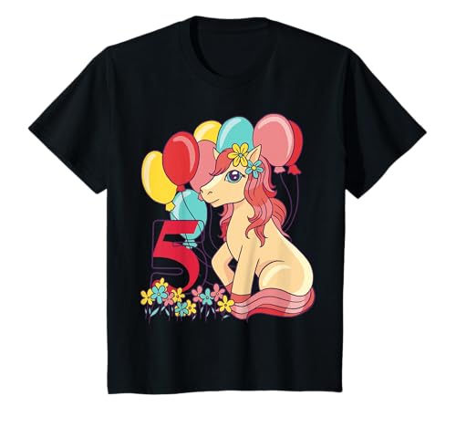 5. Geburtstag 5 Jahre Geburtstagsoutfit Mädchen Pferd Pferde T-Shirt 5. Geburtstag 5 Jahre Geburtstagsoutfit Mädchen Pferd Pferde T-Shirt von 5. Geburtstag süßes Tier Outfit für Mädchen