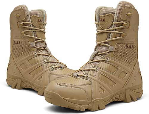 5.AA JX881 Shoe Straps Militärstiefel mit seitlichem Reißverschluss Wanderhalbschuhe Wüstengelb 40EU von 5.AA