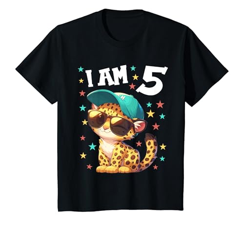 Kinder 5 Jahre alt Leoparden Leopard 5. Geburtstag T-Shirt Kinder 5 Jahre alt Leoparden Leopard 5. Geburtstag T-Shirt von 5.Geburtstag Leoparden Leopard Junge Mädchen Shop