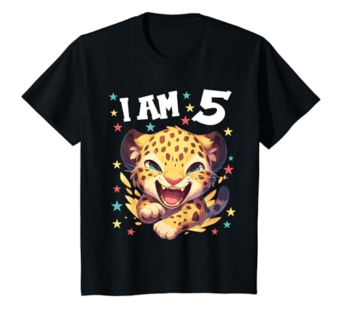 Kinder 5 Jahre alt Leoparden Leopard 5. Geburtstag T-Shirt Kinder 5 Jahre alt Leoparden Leopard 5. Geburtstag T-Shirt von 5.Geburtstag Leoparden Leopard Junge Mädchen Shop