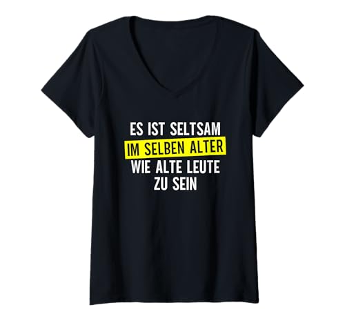Damen Geburtstag 50 60 65 70 75 80 50ster 60ster 70ster - Lustiges T-Shirt mit V-Ausschnitt von 50 60 70 75 80 - Geburtstag Sprüche lustig witzig