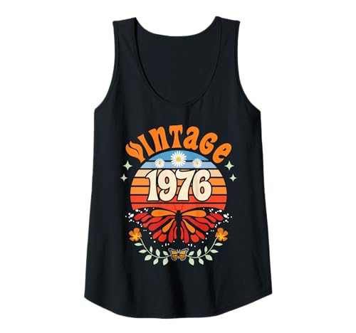 Damen Vintage 50 Jahre Jahrgang 1976 Schmetterling Geburtstag Frau Tank Top Damen Vintage 50 Jahre Jahrgang 1976 Schmetterling Geburtstag Frau Tank Top von 50 Jahre Frau Geburtstag Jahrgang 1976 Ideen