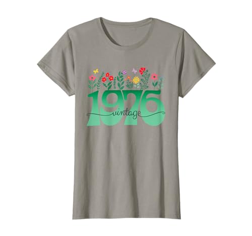 Vintage 50 Jahre Jahrgang 1976 Blumen Geburtstag Frauen T-Shirt Vintage 50 Jahre Jahrgang 1976 Blumen Geburtstag Frauen T-Shirt von 50 Jahre Frau Geburtstag Jahrgang 1976 Ideen