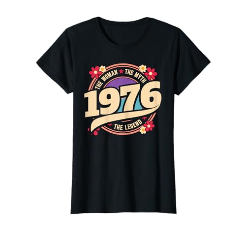 Vintage 50 Jahre Jahrgang 1976 Legende Geburtstag Frauen T-Shirt Vintage 50 Jahre Jahrgang 1976 Legende Geburtstag Frauen T-Shirt von 50 Jahre Frau Geburtstag Jahrgang 1976 Ideen