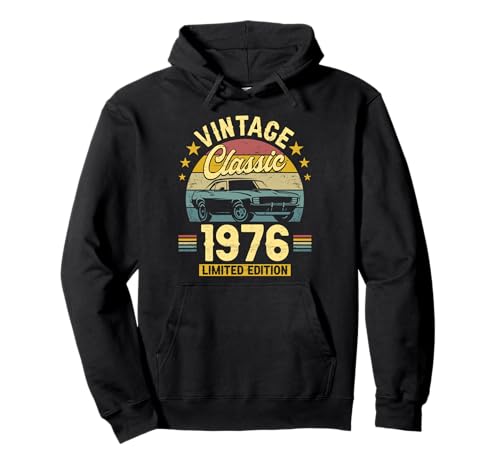 Vintage 50 Jahre Jahrgang 1976 Auto Geburtstag Männer Pullover Hoodie von 50 Jahre Mann Geburtstag Jahrgang 1976 Ideen