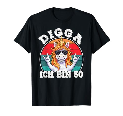 50. Geburtstag Mann Herren lustig 50er, Digga ich Bin 50 T-Shirt von 50 Jahre alt - 50ter Geburtstag Geschenk m/w