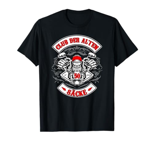 Club der alten Säcke 50 Geburtstag 50 Jahre Motorrad Männer T-Shirt Club der alten Säcke 50 Geburtstag 50 Jahre Motorrad Männer T-Shirt von 50. Geburtstag Geschenk Herren Motorradfahrer