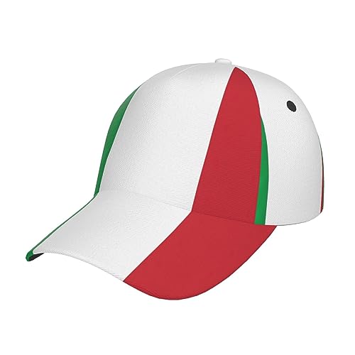 501 Baseball Cap Italien Flagge Baseballmütze Unisex Baseballkappe Casual Trucker Hut Für Outdoor Running Reisen von 501