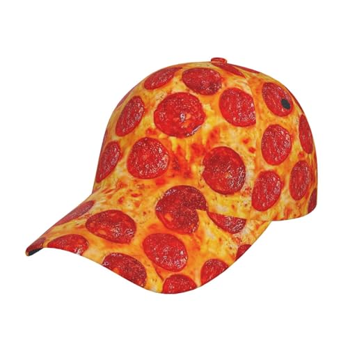 501 Baseball Cap Pizza Peperoni 3D-Modell Golf Caps Einheitsgröße Trucker Hut Verstellbare Baseballmütze Für Outdoor Running Reisen von 501