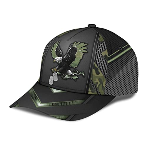 501 Baseball Kappe Mütze Patriotischer Veteran Green Bald Eagle Hundemarke Camouflage Schwarz Unisex Angeln Hüte Reine Farbe Verstellbar Outdoor Hut Für Reisen Wander von 501