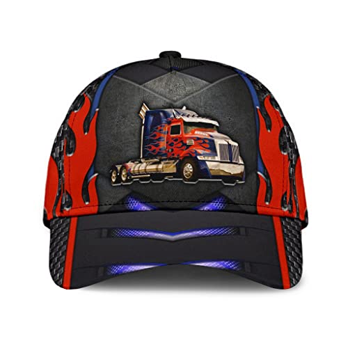 501 Baseballmütze Trucker-Geschenk Für Ehemann, Der Stolz Darauf Ist, LKW-Fahrer Zu Sein, LKW-Traktor-Anhänger-Fahrer, Schwarz Unisex Baseball Kappe Mütze Atmungsaktiv Reine Farbe Baseball Cap von 501