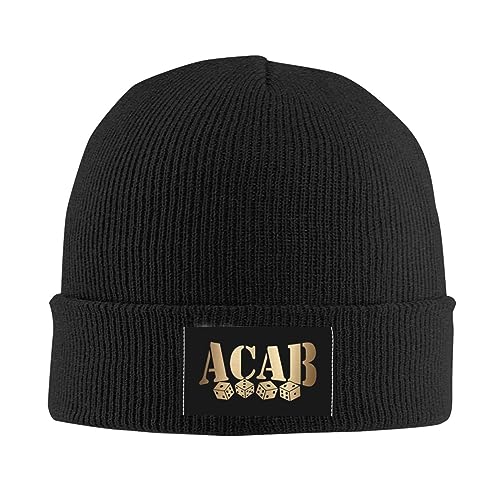 501 Beanie Mütze ACAB 1312 Schwarz Wintermütze Unisex Cuffed Hats Warm Beanie Hat Für Laufen Wandern Radfahren von 501