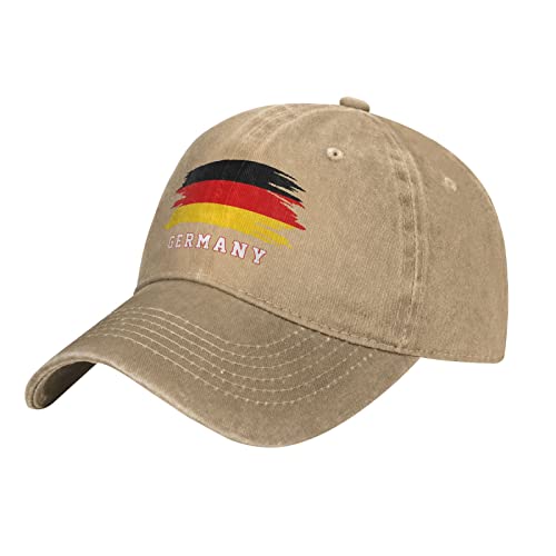 501 Damen Herren Baseballkappe Deutschland Flagge Deutsch Trucker Kappe Leicht Distressed Basecap Verstellbar Baseball Kappen Für Laufen Sport Tennis von 501