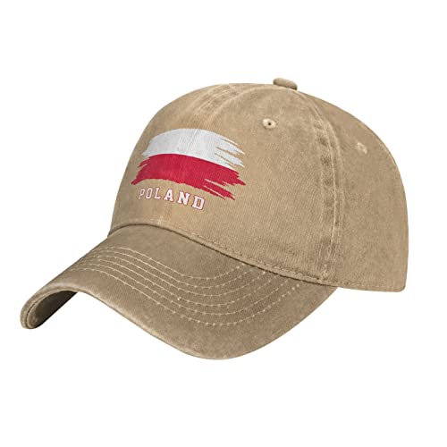 501 Damen Herren Baseballkappe Polen-Flagge Polnisch Baseball Kappe Mütze Reine Farbe Angeln Hüte Verstellbar Trucker Kappe Für Draussen Sport Tennis von 501