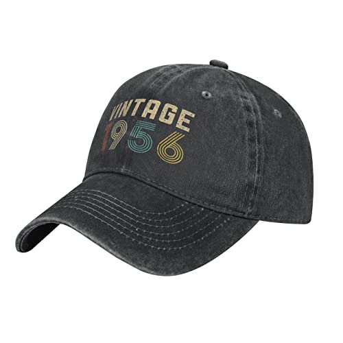 501 Damen Herren Cotton Cap Jahrgang 1956 – Geburtstagsgeschenk Baseballkappe Baumwolle Baseball Kappe Mütze Atmungsaktiv Angeln Hüte Für Tennis Draussen Wander von 501