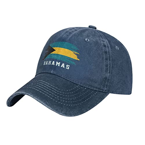 501 Damen Herren Distressed Basecap Bahamas-Flagge Bahamas Baseboard Baseballkappe Verstellbar Baseballmütze Baumwolle Baseball Kappe Mütze Für Tennis Kletter Sport von 501