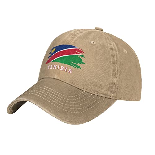 501 Damen Herren Distressed Basecap Namibia-Flagge Namibisch Baseballkappe Reine Farbe Baseboard Baseballkappe Atmungsaktiv Trucker Kappe Für Sport Laufen Draussen von 501