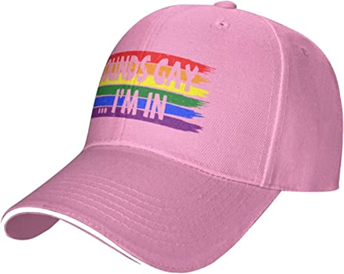 501 Herren Damen Baseballmütze Klingt Schwul, Ich Bin In LGBTQ Gay Pride Vintage Baseball Kappen Mode Snapback Kappe Verstellbar Trucker Kappe Für Draussen Golf Sport von 501