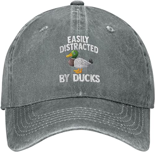 501 Herren Damen Basecap Enten-Hut-Hut, Der Leicht Von Enten Abgelenkt Wird Trucker Kappe Reine Farbe Baseballkappe Atmungsaktiv Baseball Kappen Für Wander Kletter Golf von 501