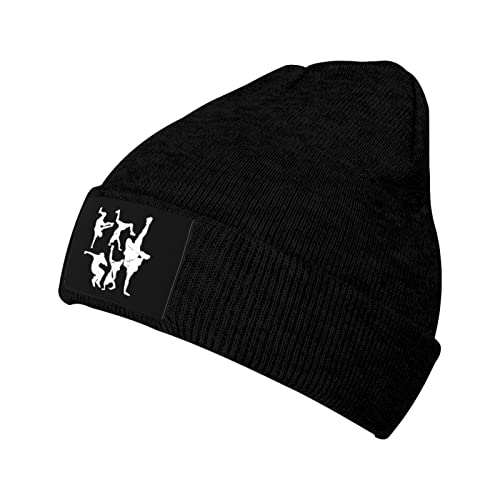 501 Herren Damen Slouchy Beanie Mütze Breakdance-Silhouette Breakdance Chemo Hut Bequeme Beanie Klassische Kopf Wraps Für Laufen Angeln Winter von 501