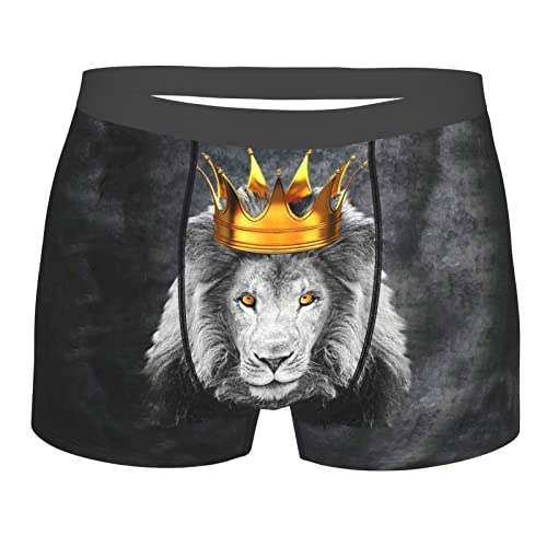 501 Löwe Mit Krone Herren Sport Boxershorts Weich Unterhosen Bequeme Underwear Mit Stretch Shorts Trunks M von 501