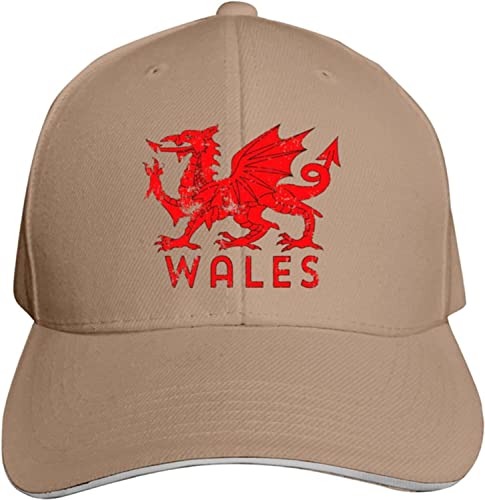 Baseball Cap Welsh-Flagge-Rugby-Red-Dragon-of-Wales-Schwarz Baseballmütze Klassisch Trucker Hut Unisex Baseballkappe Für Outdoor Running Reisen von 501