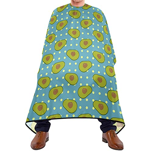 Friseurumhang 140x168cm, Avocadoblauer Polka Dot Friseur Cape Wasserdicht Unisex Friseure Kleid Professionelle Herren Umhang, Für Friseursalon, Färben, Barbier von 501