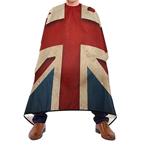 Friseurumhang 140x168cm, Britische Flagge Vintage Unisex Friseurumhang Einstellbare Haarschneideumhang Cape Professionelle Barbier Umhang, Für Barbier, Färben, Kinder von 501