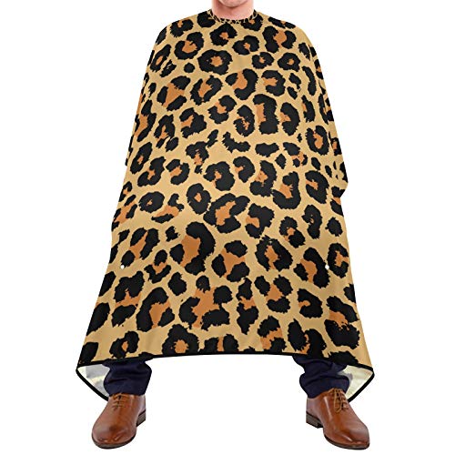 Friseurumhang 140x168cm, Leopard 3D Druck Haarschneideumhang Cape Wasserdicht Professionelle Friseure Kleid Einstellbare Salon Barbier Umhang, Für Barbier, Friseursalon, Barbershops von 501