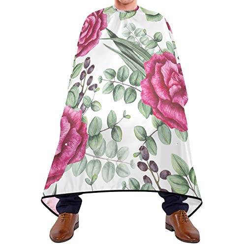 Friseurumhang 140x168cm, Leuchtend Rosa Rosen Barbier Umhang Wasserdicht Professionelle Friseure Kleid Einstellbare Barbiere Cape, Für Kinder, Barbier, Färben von 501