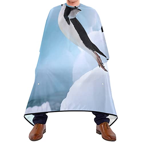 Friseurumhang 140x168cm, Pinguine Barbiere Cape Wasserdicht Barbier Umhang Mode Professionelle Friseure Kleid, Für Erwachsene, Kinder, Barbershops von 501