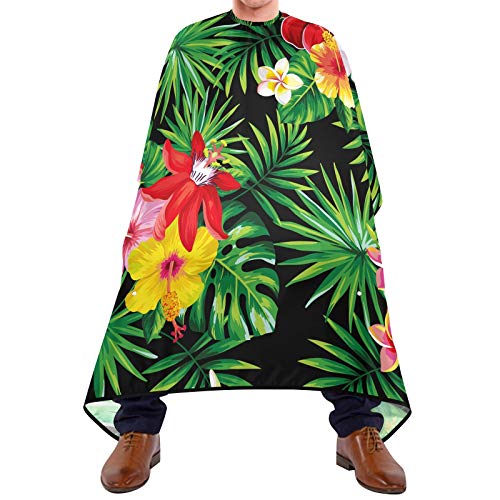 Friseurumhang 140x168cm, Tropische Blume Unisex Friseure Kleid Mode Haarschneideumhang Cape Wasserdicht Barbier Umhang, Für Kinder, Barbier, Barbershops von 501