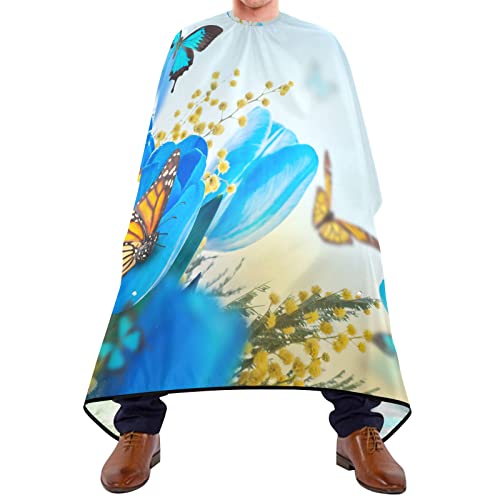 Friseurumhang 140x168cm, Tulpen Blumen Schmetterling Professionelle Friseure Kleid Mode Barbiere Cape Einstellbare Herren Umhang, Für Kinder, Friseursalon, Barbier von 501