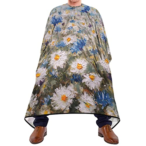 Friseurumhang 140x168cm, Weiße Und Blaue Blumen Unisex Friseure Kleid Einstellbare Haarschneideumhang Cape Professionelle Barbiere Cape, Für Barbier, Kinder, Erwachsene von 501