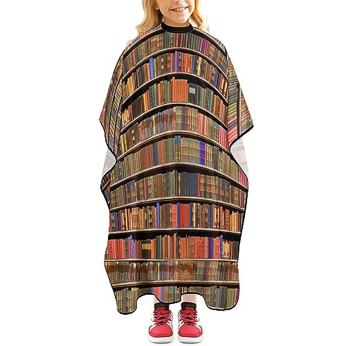 Friseurumhang Bücher Bücherregal Barber Cape Geeignet Haar Salon Cape Einstellbare Haarschneideumhang Für Friseurläden Haushalt Haarschnitt 140x168cm von 501