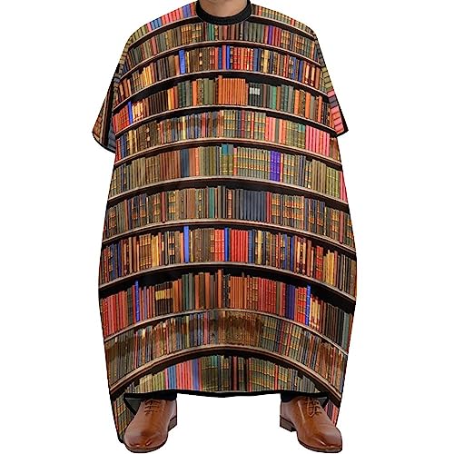 Friseurumhang Bücher Bücherregal Haarschneideumhang Professionelle Haar Salon Cape Einstellbare Frisierumhang Für Friseurläden Haarschnitt Haushalt 140x168cm von 501