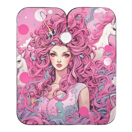 Friseurumhang Farbe Mädchen Frisierumhang Antistatisch Haar Salon Cape Professionelle Barber Cape Für Friseurläden Haarschnitt Haushalt 140x168cm von 501