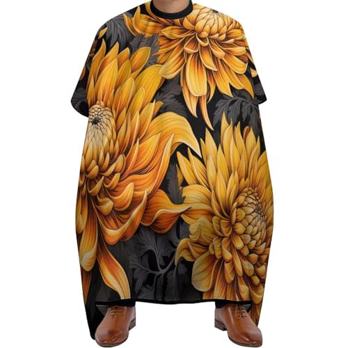 Friseurumhang Gelbe Geldbeutel-Dahlien Haarschneideumhang Einstellbare Haar Salon Cape Antistatisch Frisierumhang Für Friseurläden Haushalt Haarschnitt 140x168cm von 501