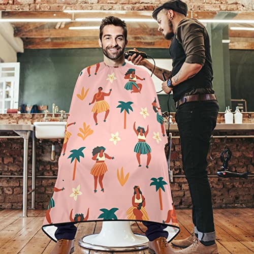 Friseurumhang Mädchen Spielen Ukulele Tanzen Hula Sommer Reise Hawaiian Print Haarschneideumhang Einstellbare Haar Salon Cape Professionelle Frisierumhang Für Haushalt Haarschnitt 140x168cm von 501