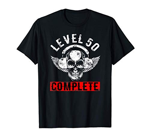 Herren 50 Geburtstag Mann 50 Geburtstag Deko Level 50 Complete T-Shirt Herren 50 Geburtstag Mann 50 Geburtstag Deko Level 50 Complete T-Shirt von 50er Geburtstag Geschenkideen Gamer 50 Geburtstag